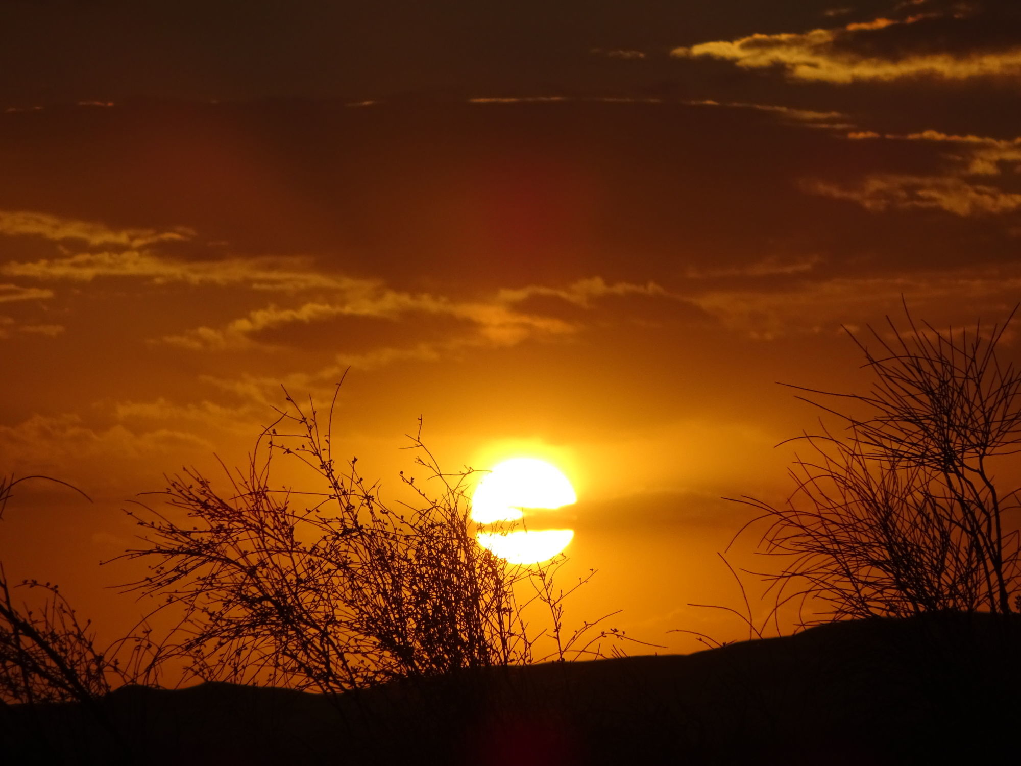 západ slunce na Sahaře