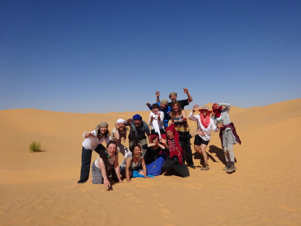 skupina poutníků - vision quest Sahara 2019